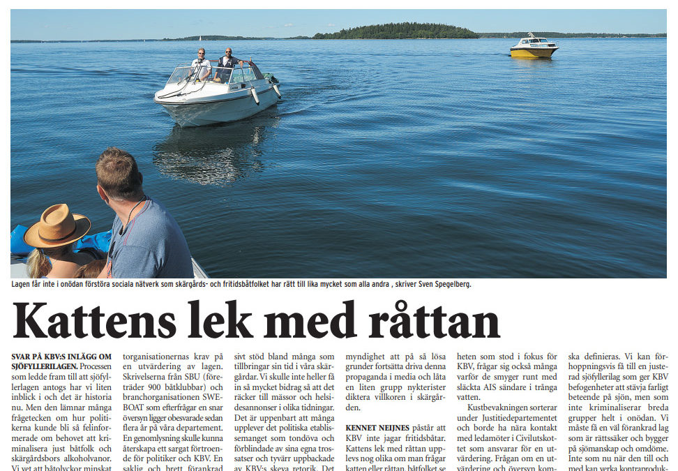Båtfolket ger  KBV svar på tal.