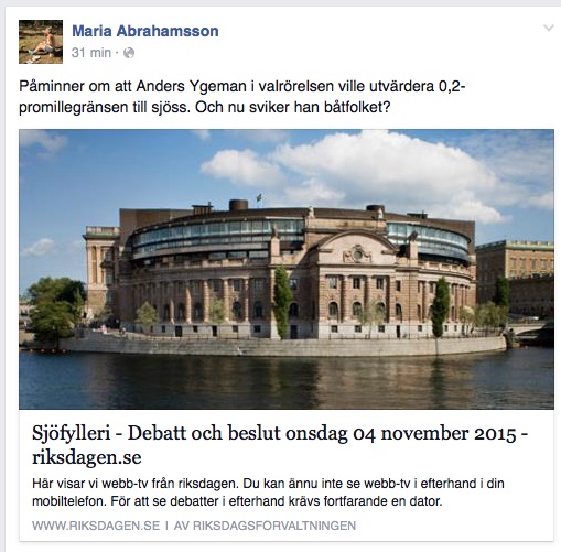Debatt riksdagen november 2015