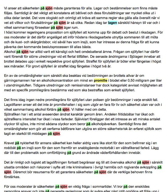 Moderaterna 2007: ” Lagen ska inte kriminilasera –  vi tror på den enskildas ansvar”.
