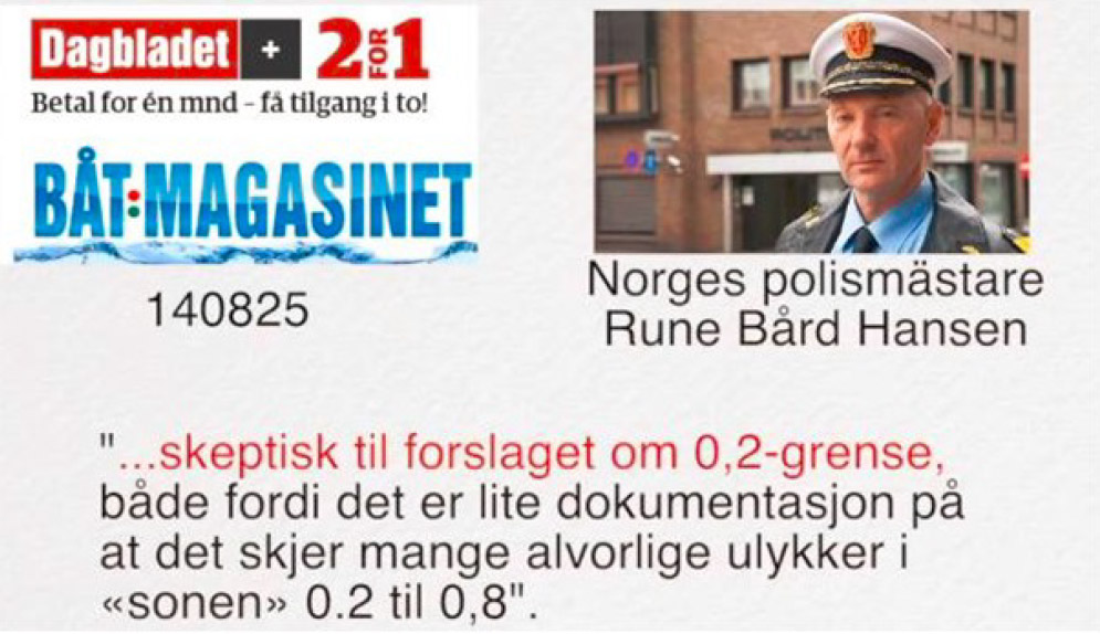 Vad säger Norge och Finland om 0,2-lag på sjön?