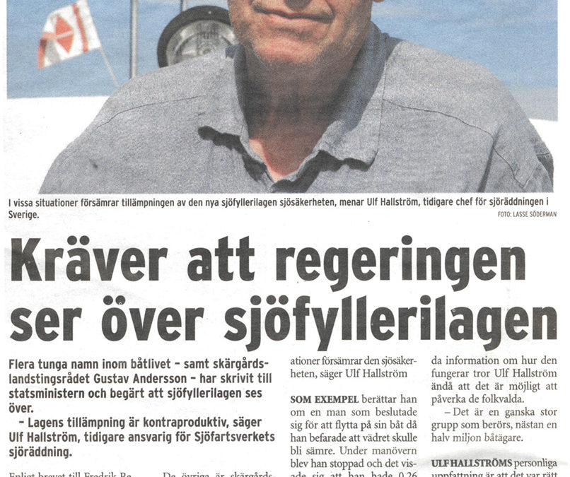 Lagens tillämpning är kontraproduktiv säger Ulf Hallström, f.d ansvarig för Sjöfartsverkets sjöräddning