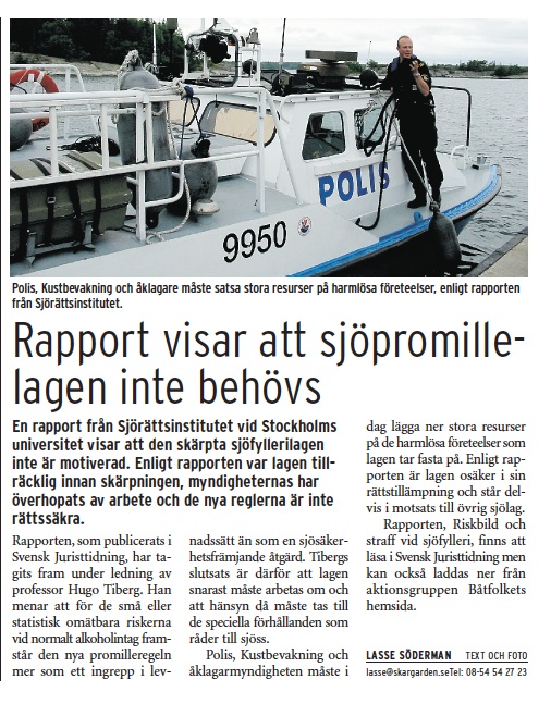 Båtfolket till attack mot sjöfyllerilagen